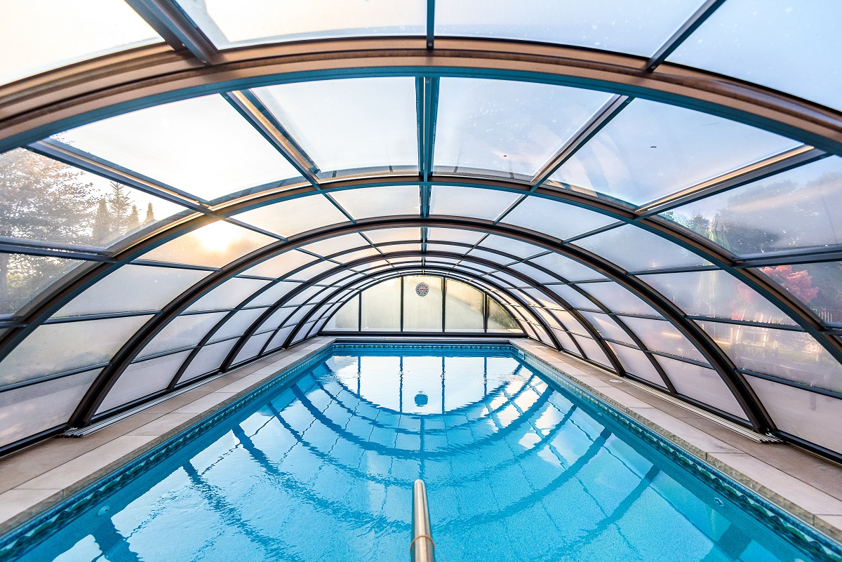 inside swimming pool enclosure