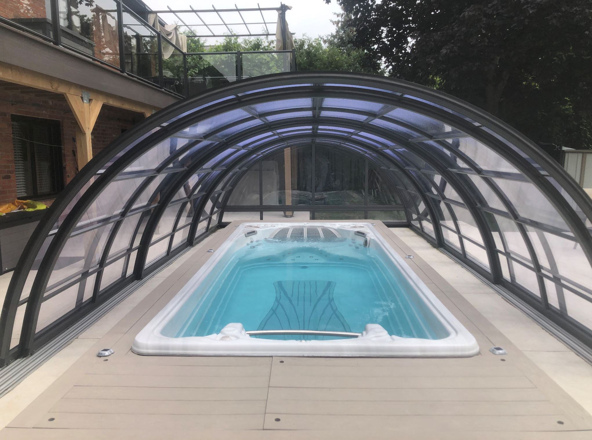 open swim spa enclosure